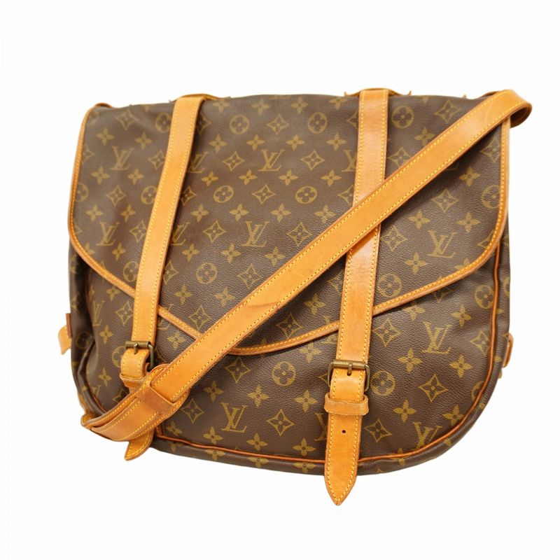 Louis Vuitton Shoulder Bag Monogram Saumur 43 M42252 Brown Ladies