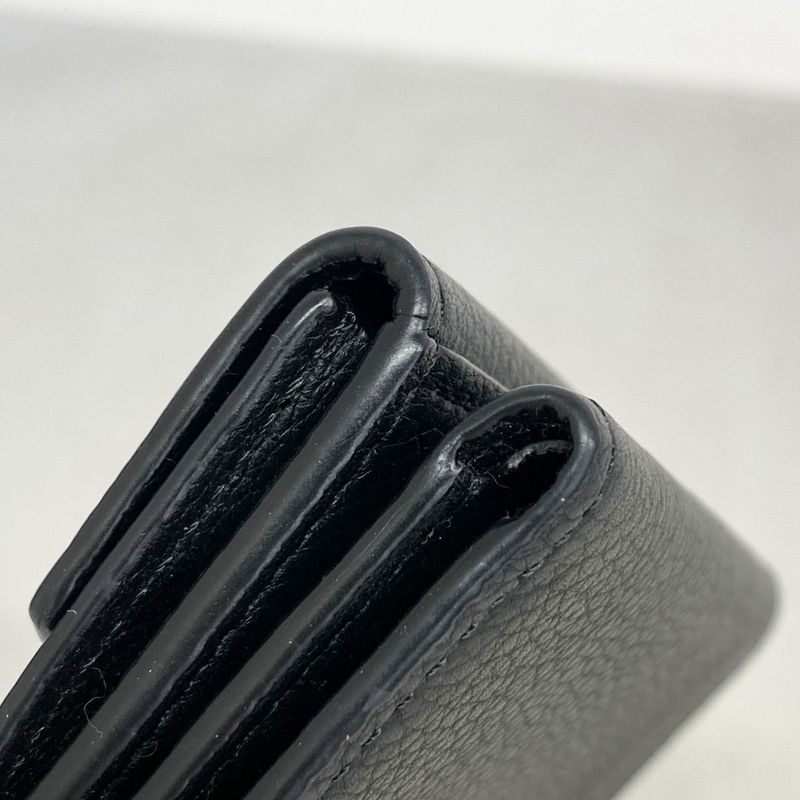 Louis Vuitton Portefeuille Lock Mini M63921 Noir Black Women