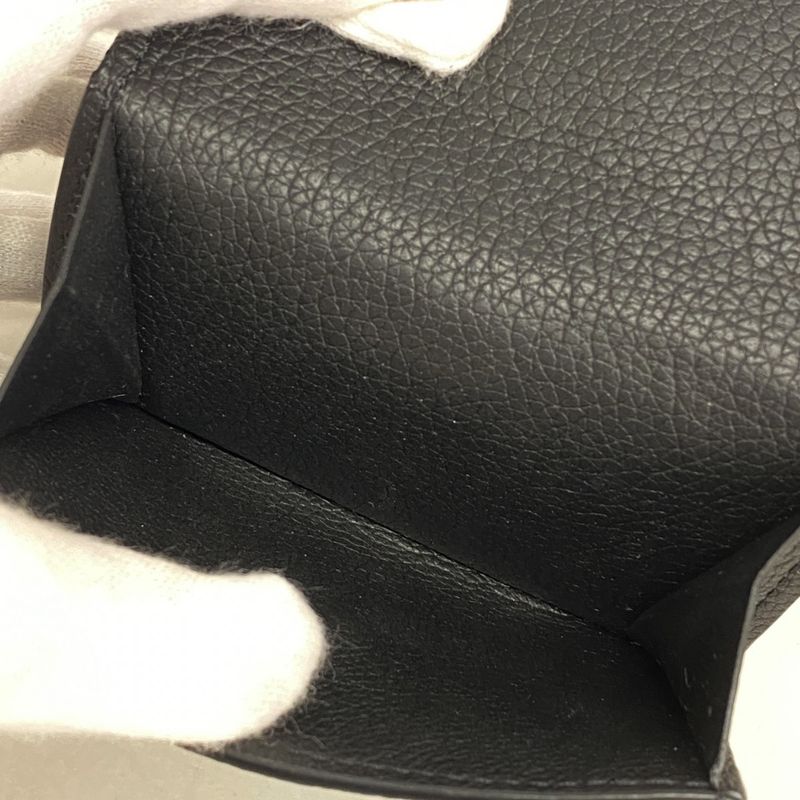 Louis Vuitton Portefeuille Lock Mini M63921 Noir Black Women