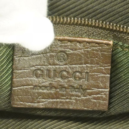 Gucci Tote Bag GG Supreme 91249 PVC Brown Silver Hardware Women's