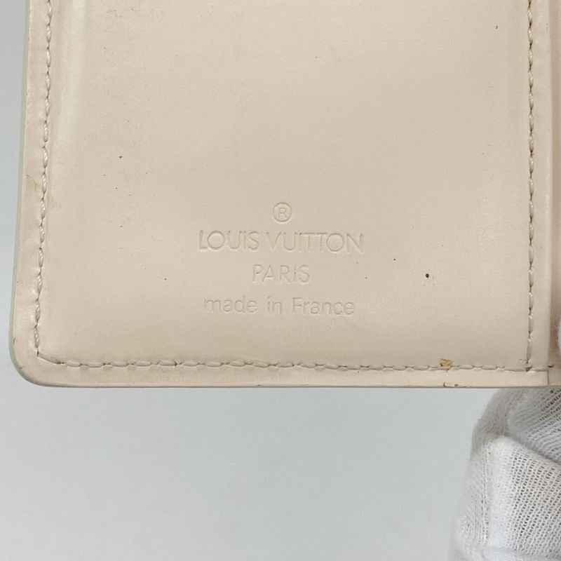 Louis Vuitton Wallet Vernis Porte Monnaie Viennois M91314 Marshmallow Pin Cles