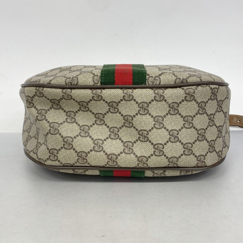 Gucci Shoulder Bag GG Supreme Sherry Line 68 001 3840 PVC Brown Gold Hardware