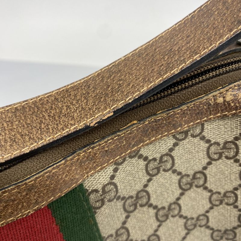 Gucci Shoulder Bag GG Supreme Sherry Line 68 001 3840 PVC Brown Gold Hardware