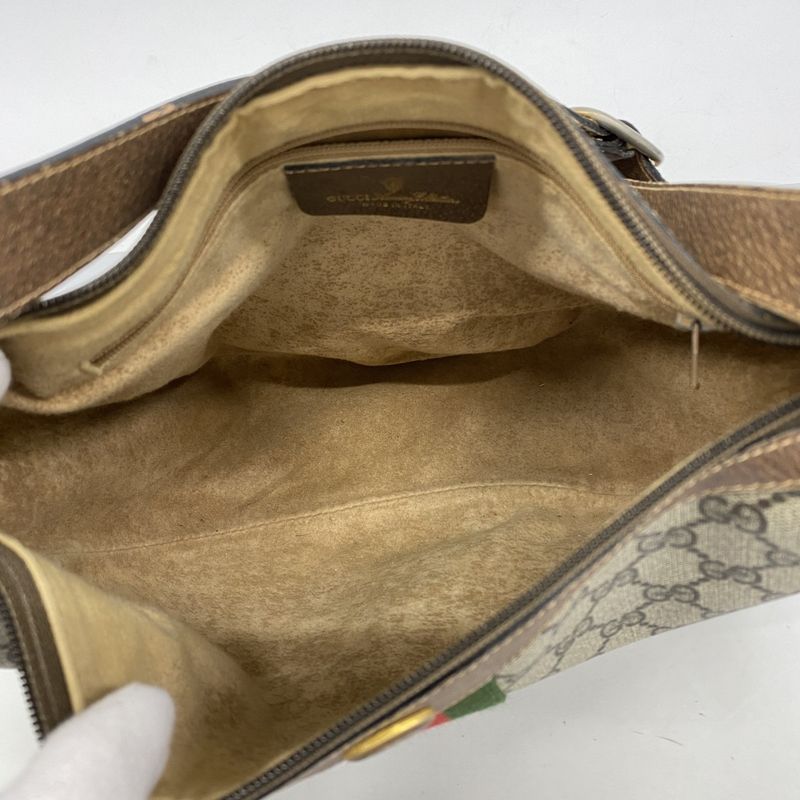 Gucci Shoulder Bag GG Supreme Sherry Line 68 001 3840 PVC Brown Gold Hardware