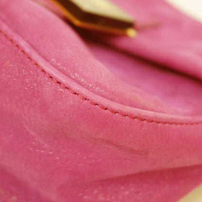 Fendi Handbag Mamma Bucket Leather Purple Gold Hardware Women