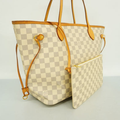 Louis Vuitton Tote Bag Damier Azure Neverfull MM N41361 White Ladies