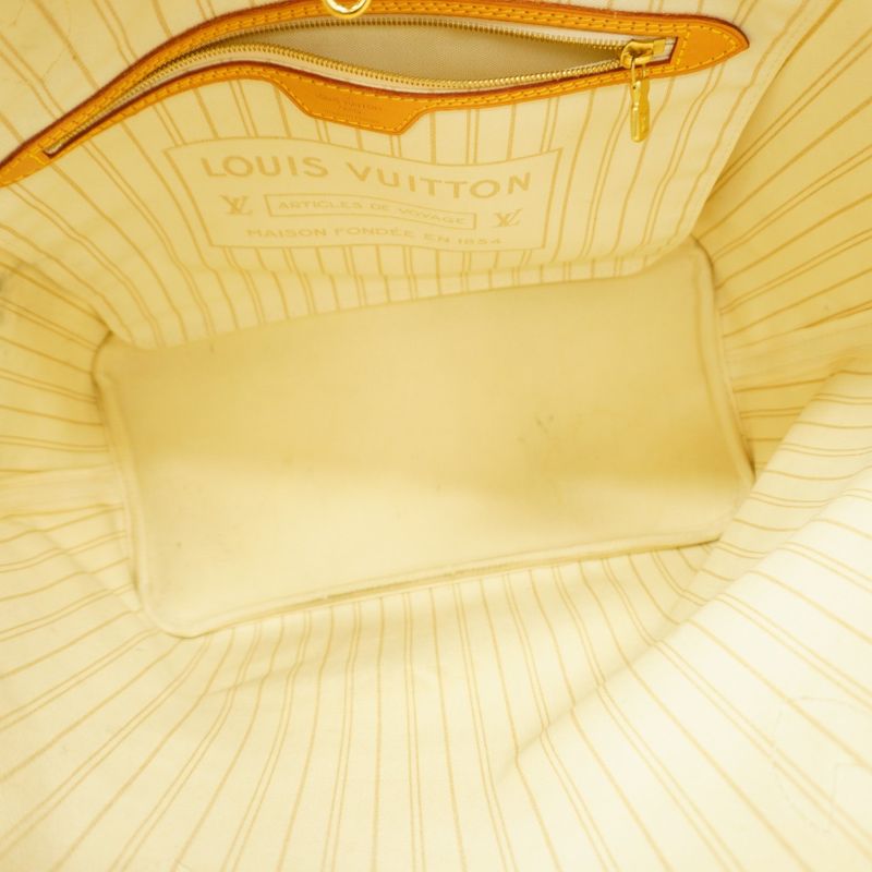 Louis Vuitton Tote Bag Damier Azure Neverfull MM N41361 White Ladies