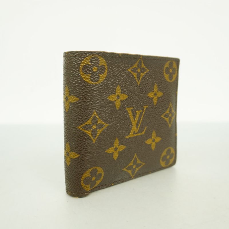 Louis Vuitton Wallet Monogram Portefeuille Marco M61675 Brown Men's