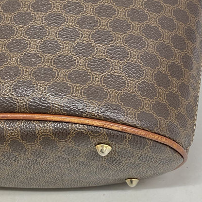Celine Tote Bag Macadam PVC Brown Gold Hardware Women's