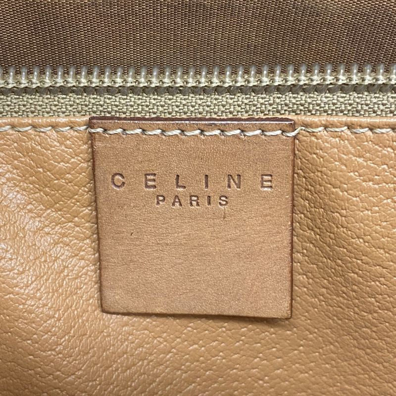 Celine Tote Bag Macadam PVC Brown Gold Hardware Women's