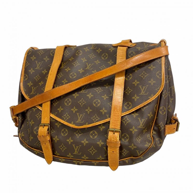 Louis Vuitton Shoulder Bag Monogram Saumur 43 M42252 Brown Ladies
