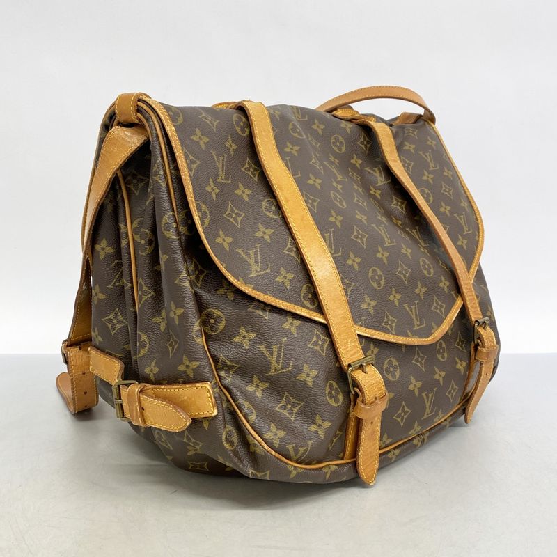 Louis Vuitton Shoulder Bag Monogram Saumur 43 M42252 Brown Ladies