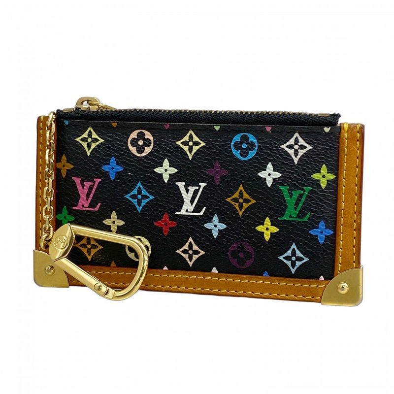 Louis Vuitton Coin Case Monogram Multicolor Pochette Cles M92654 Noir Black