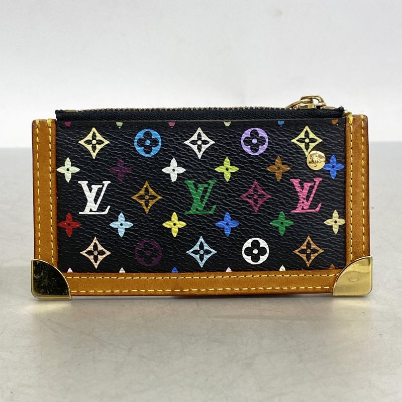 Louis Vuitton Coin Case Monogram Multicolor Pochette Cles M92654 Noir Black