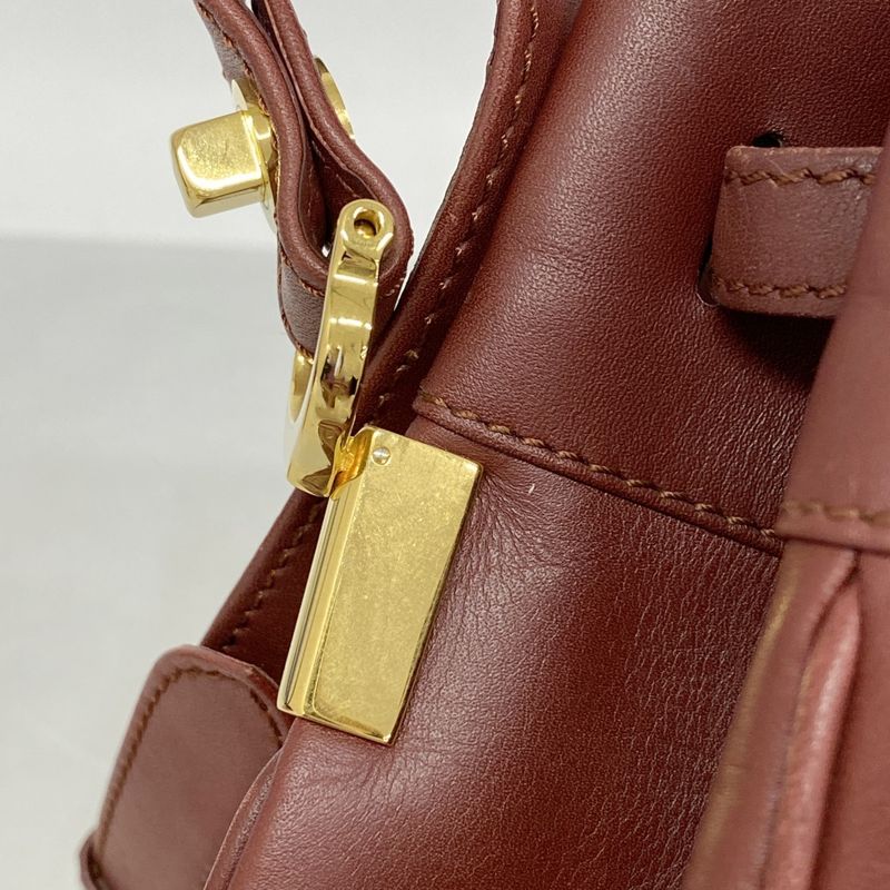 Cartier Shoulder Bag Must Leather Bordeaux Gold Hardware Women