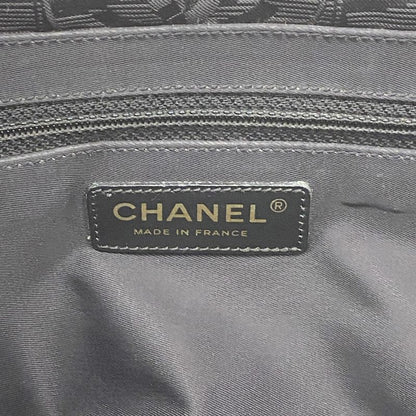 Chanel Tote New Travel Nylon Black Chien Pan Gold Hardware Women's