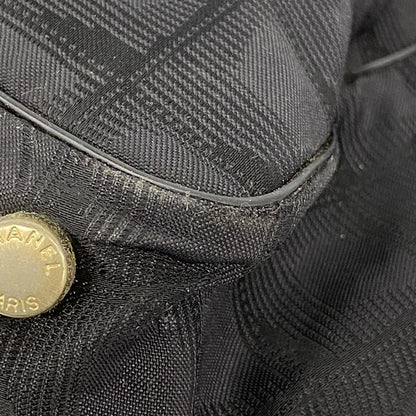 Chanel Tote New Travel Nylon Black Chien Pan Gold Hardware Women's