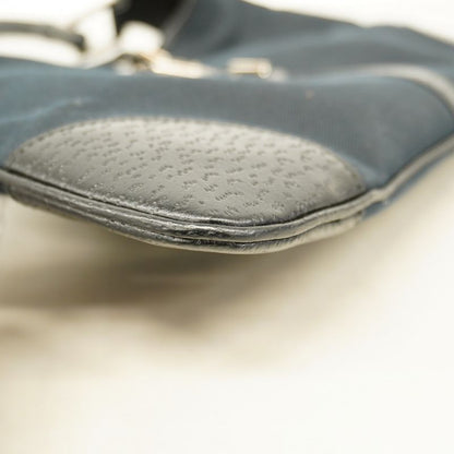 Gucci Handbag Bamboo 001 4060 Canvas Black Silver Hardware Women