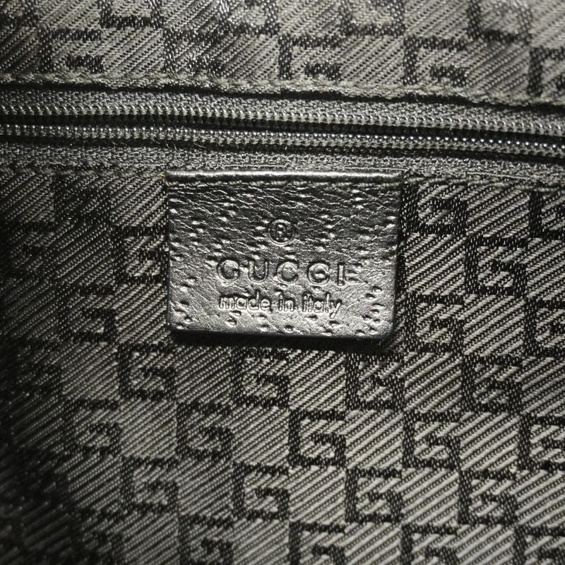 Gucci Handbag Bamboo 001 4060 Canvas Black Silver Hardware Women