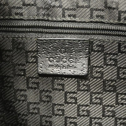Gucci Handbag Bamboo 001 4060 Canvas Black Silver Hardware Women