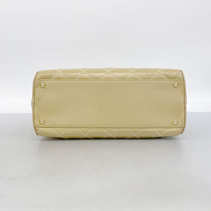 Chanel Tote Wild Stitch Lambskin Beige Gold Hardware Women's