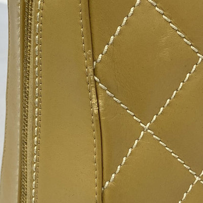 Chanel Tote Wild Stitch Lambskin Beige Gold Hardware Women's
