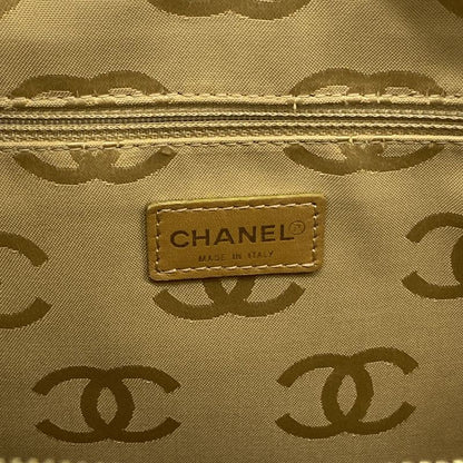 Chanel Tote Wild Stitch Lambskin Beige Gold Hardware Women's