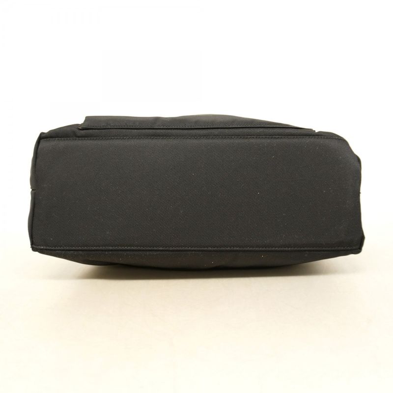 Gucci Handbag Bamboo 002 2122 Nylon Black Silver Hardware 2way Bag Womens