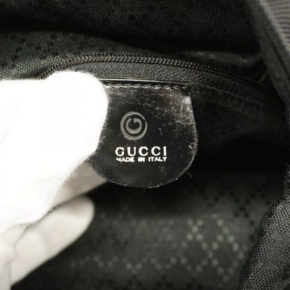 Gucci Handbag Bamboo 002 2122 Nylon Black Silver Hardware 2way Bag Womens