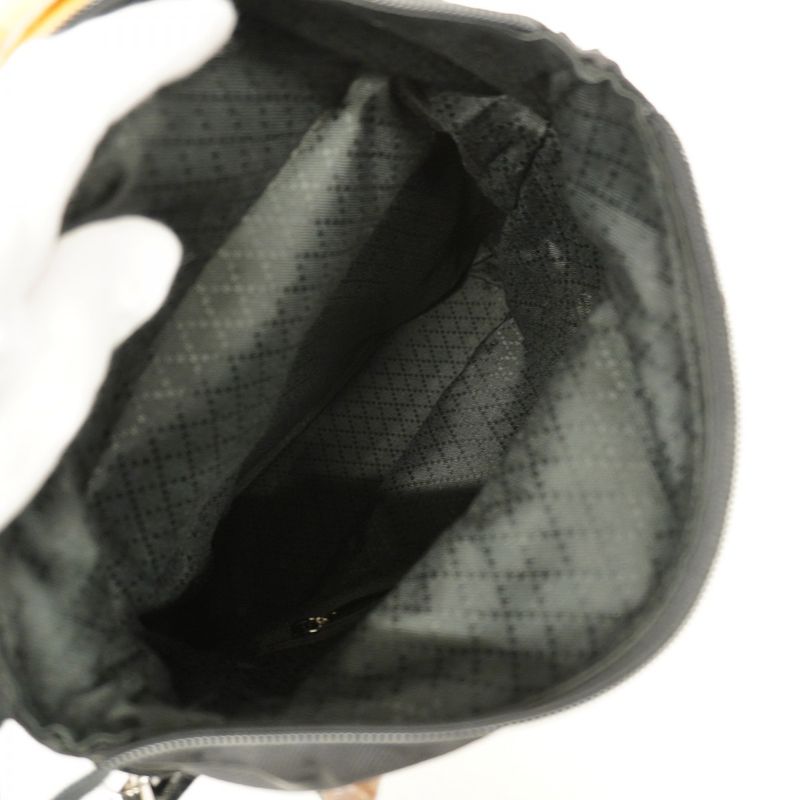 Gucci Handbag Bamboo 002 2122 Nylon Black Silver Hardware 2way Bag Womens