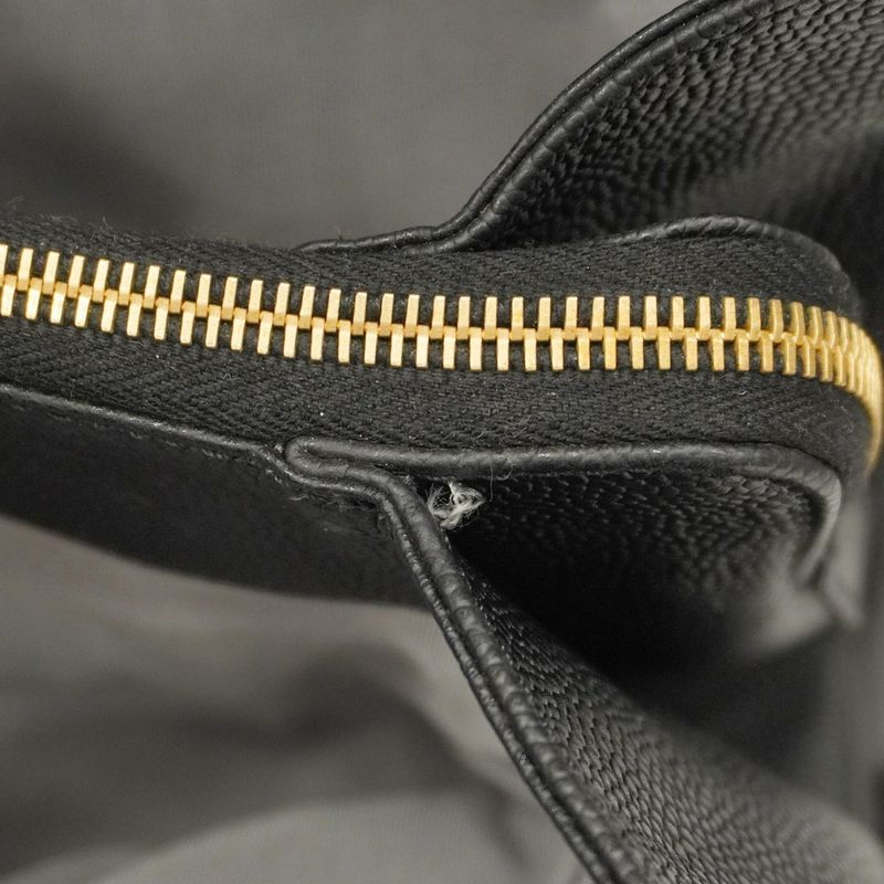 Chanel Tote Bag Matelasse Caviar Skin Black Gold Hardware Women