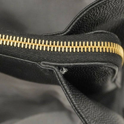 Chanel Tote Bag Matelasse Caviar Skin Black Gold Hardware Women