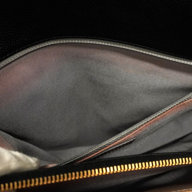 Chanel Tote Bag Matelasse Caviar Skin Black Gold Hardware Women