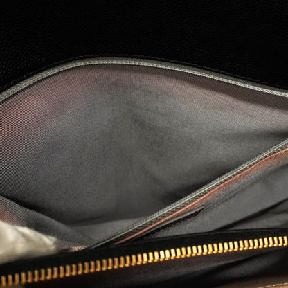 Chanel Tote Bag Matelasse Caviar Skin Black Gold Hardware Women