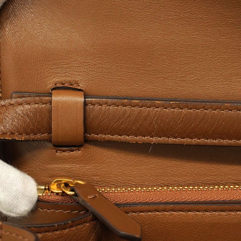 Celine Shoulder Bag Classic Box Leather Brown Gold Hardware Women