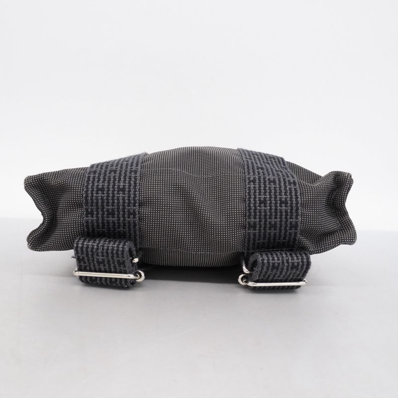 Hermes Backpack Daypack Yale Line Ad PM Canvas Gray Silver Hardware Women