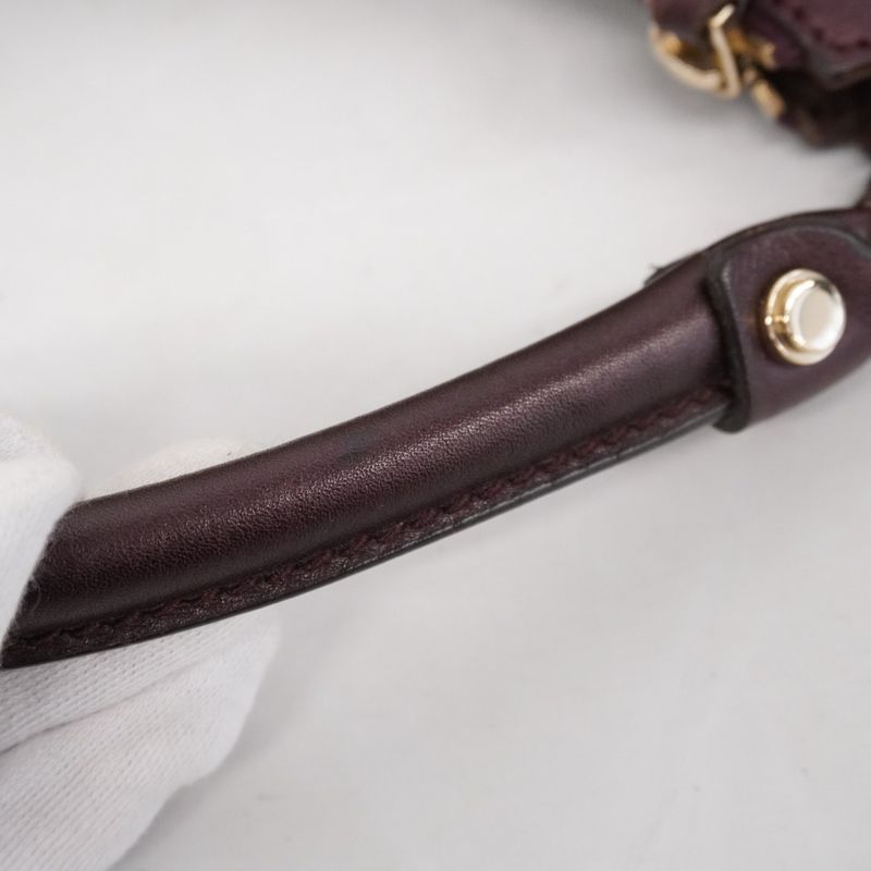 Gucci Handbag GG Canvas Abby 190525 Canvas Beige Brown Chien Pan Gold Hardware