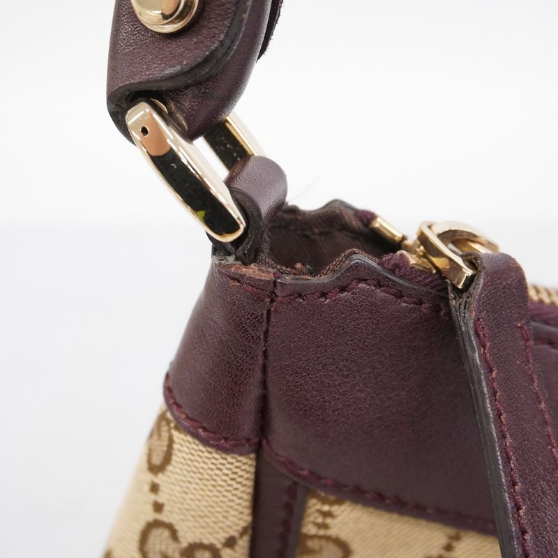 Gucci Handbag GG Canvas Abby 190525 Canvas Beige Brown Chien Pan Gold Hardware