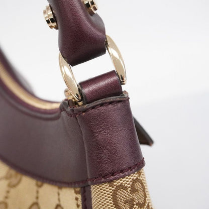 Gucci Handbag GG Canvas Abby 190525 Canvas Beige Brown Chien Pan Gold Hardware