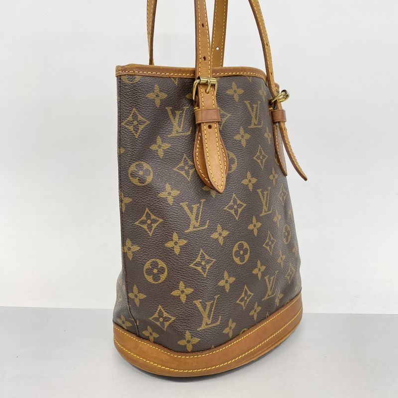 Louis Vuitton Tote Bag Monogram Bucket PM M42238 Brown Ladies