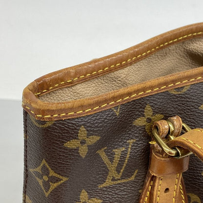 Louis Vuitton Tote Bag Monogram Bucket PM M42238 Brown Ladies