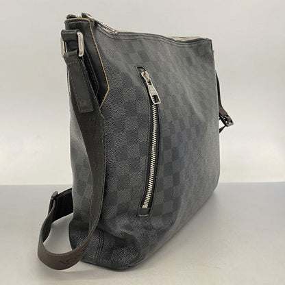 Louis Vuitton Shoulder Bag Damier Graphite Mique MM N41106 Black Men's