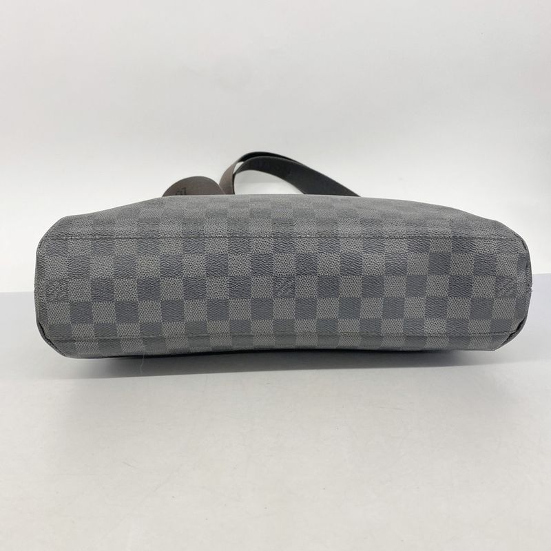 Louis Vuitton Shoulder Bag Damier Graphite Mique MM N41106 Black Men's