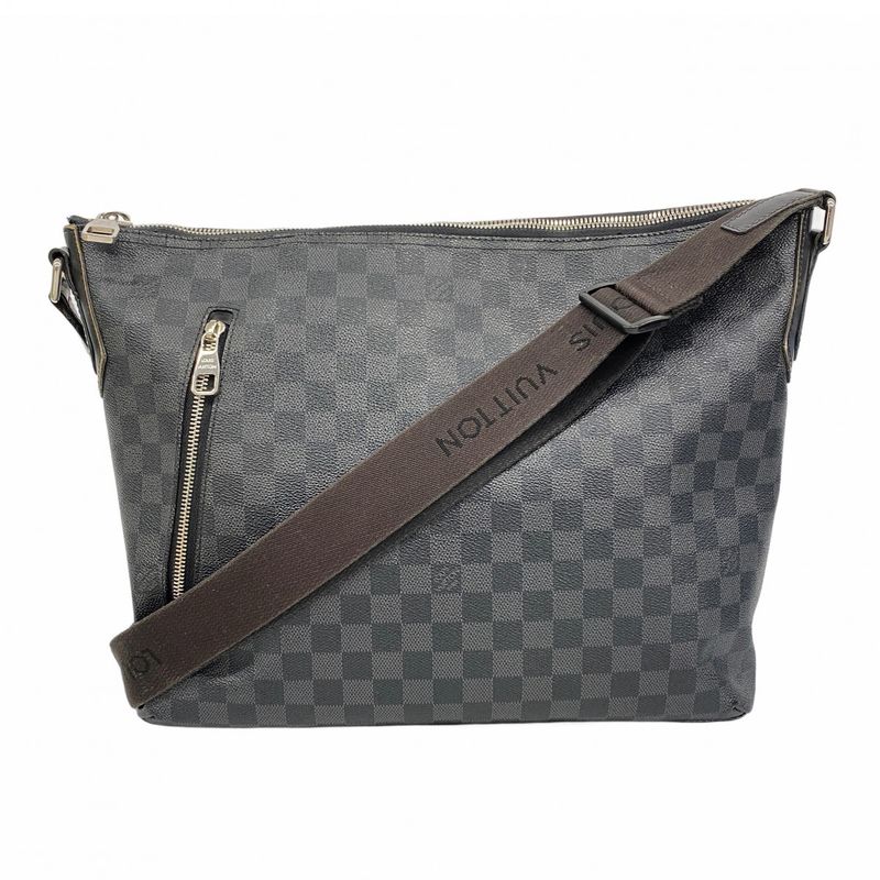 Louis Vuitton Shoulder Bag Damier Graphite Mique MM N41106 Black Men's