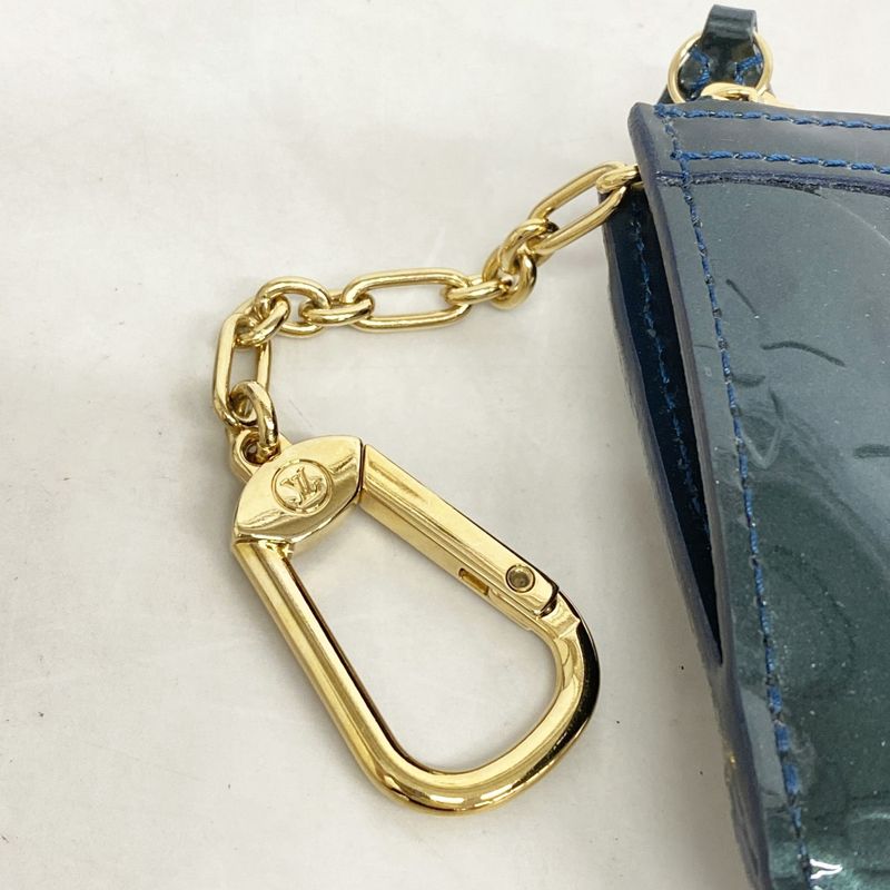 Louis Vuitton Coin Case Vernis Pochette Cles NM M93665 Blue New Ladies