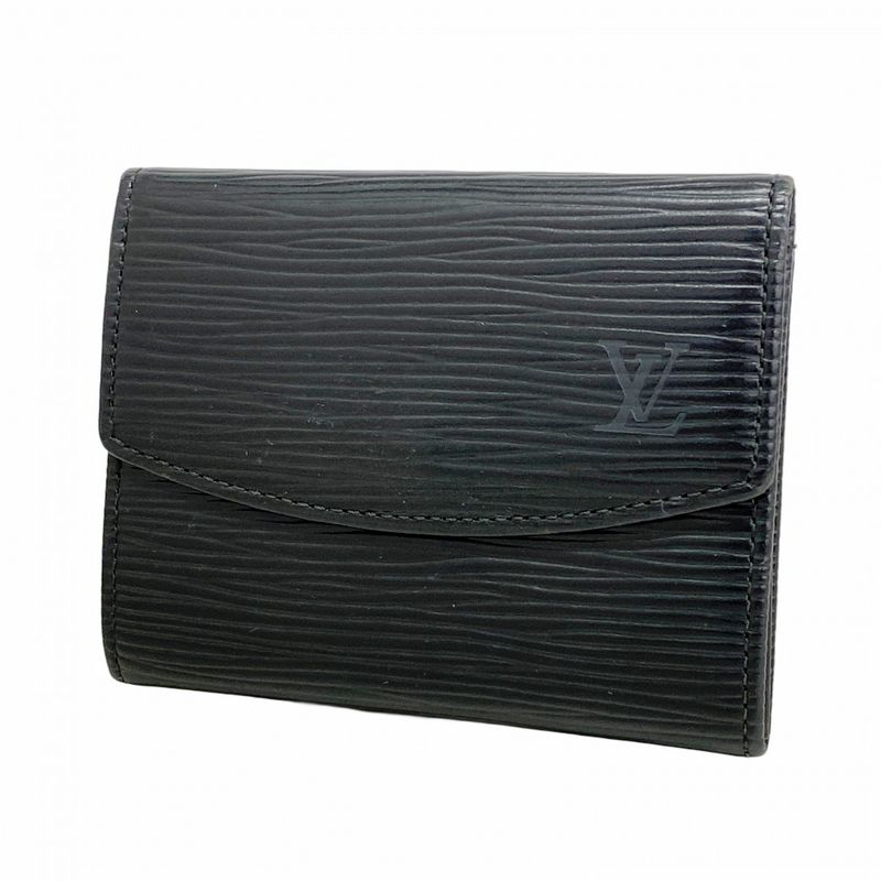 Louis Vuitton Coin Case Epi Porte Culte Surple M63512 Noir Black Men Women
