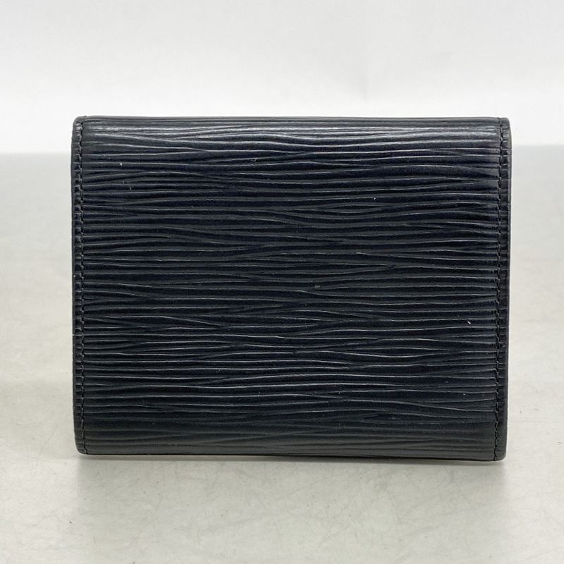 Louis Vuitton Coin Case Epi Porte Culte Surple M63512 Noir Black Men Women