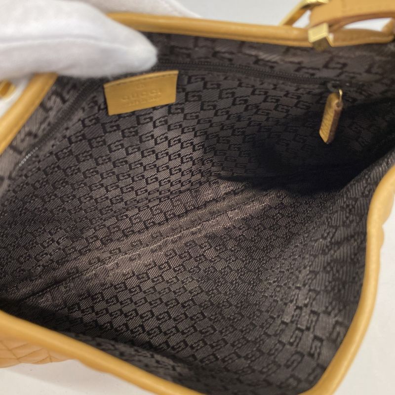 Gucci Shoulder Bag Jackie 001 4015 Leather Brown Gold Hardware Women's