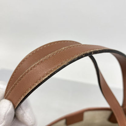 Gucci Tote Bag GG Supreme 309499 PVC Brown Chien Pan Gold Hardware Women's