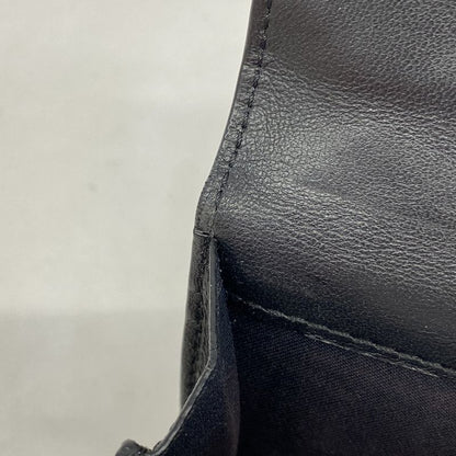 Fendi Trifold Wallet Leather Black Gold Hardware Women